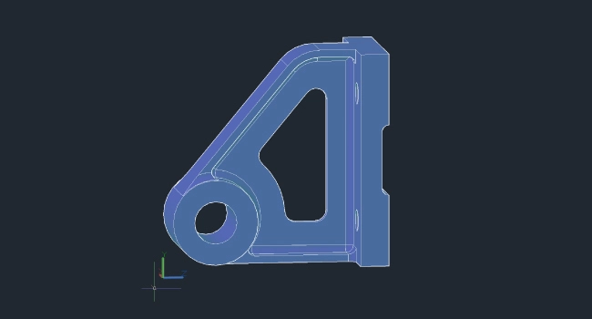 Pièce mécanique en 3D sur AutoCad